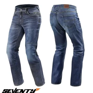 Ultima șansă Blugi (jeans) femei pentru scuter – motocicleta Seventy model SD-PJ4 tip Regular fit culoare: albastru (cu insertii Aramid Kevlar) XXL