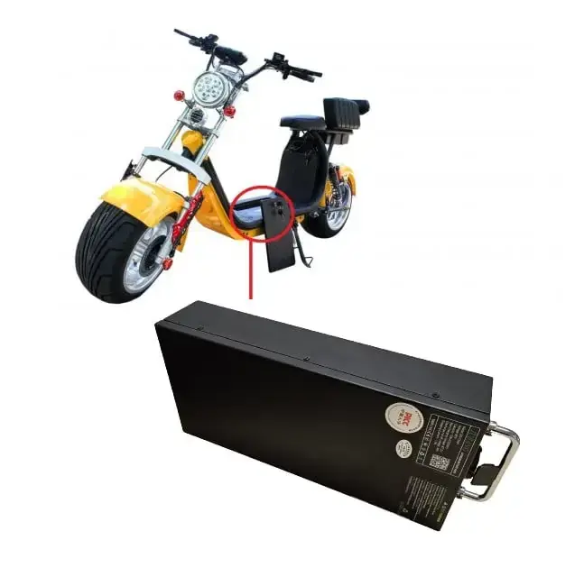 Baterie (podea) scuter electric 60 V, 12 A, 720 Wh Litiu-Ion (City Coco) Retur ușor