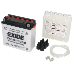 Baterie moto Exide 12V 5.5Ah (12N5.5-3B) pachet acid inclus Plată securizată
