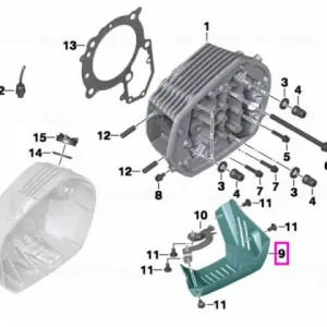 Capac bobina aprindere, dreapta - BMW Motorrad K21 (R nineT), K22 (R nineT Pure), K23 (R nineT Scrambler), K33 (R nineT Urban G/S), KR1 (R 12 nineT), KR2 (R 12 G/S), KR3 (R 12) Super ofertă