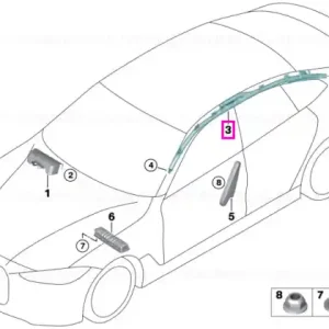 Airbag pentru zona capului, pe partea stanga - BMW Seria 4 G26, i4 G26 Ofertă limitată