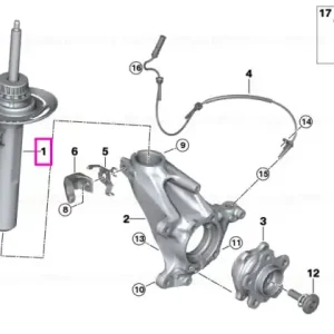 Amortizor suspensie, punte fata, dreapta - Mini Countryman U25 - tip motor: B48N, B48P Reducere specială