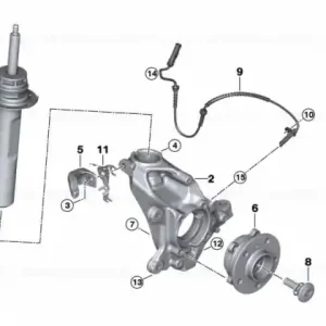 Amortizor suspensie, punte fata, dreapta, VDC - Mini Cabrio F57 LCI - cu suspensie adaptivă (0223) Reducere specială