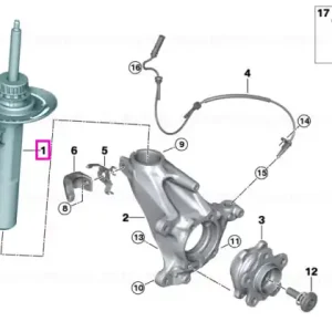 Amortizor suspensie punte fata, stanga - BMW X2 U10 Calitate înaltă