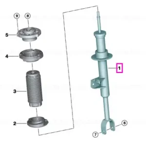 Amortizor suspensie, punte fata, stanga - BMW Seria 5 G61 Touring (i5 eDrive40 - tip motor HA0) Ultima șansă