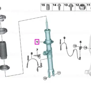 Amortizor suspensie, punte fata, stanga, VDC - BMW Seria 5 G31 Touring LCI (520e, 530e) Ofertă limitată